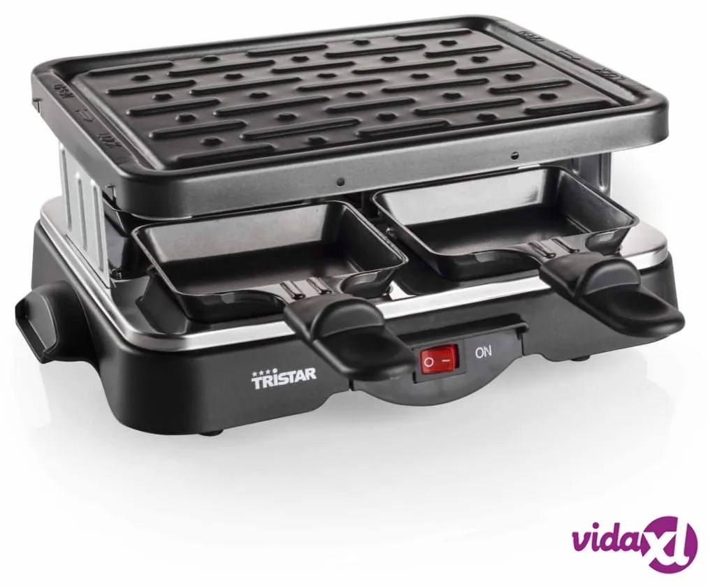 Tristar Griglia per Raclette per 4 Persone 500 W 22x17,5 cm Nera