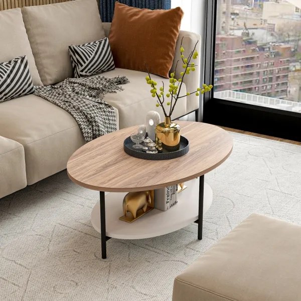 Tavolino ELIS 36x90 cm quercia/bianco