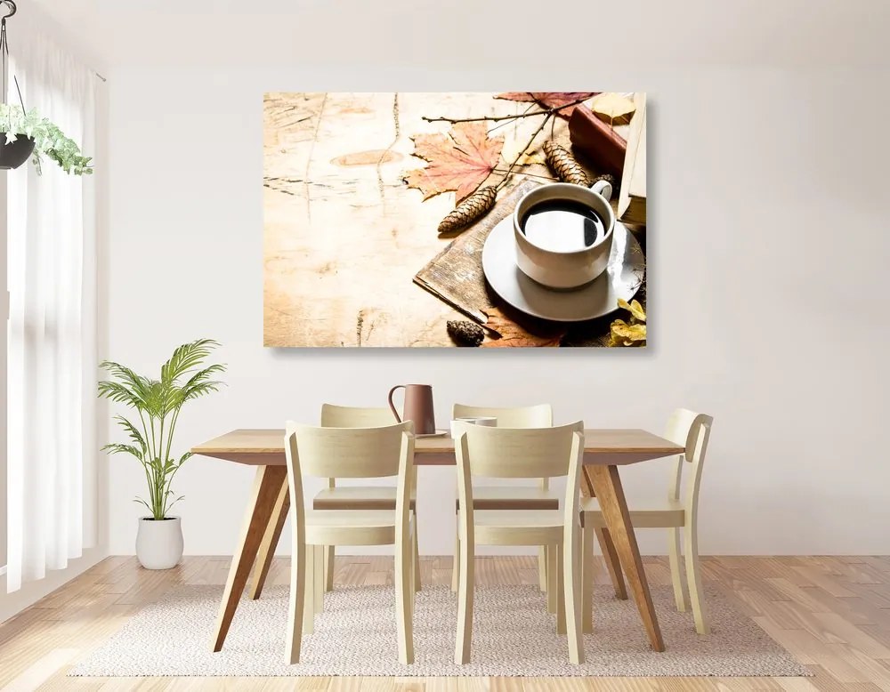 Quadro su tela – Tazza di caffè autunnale