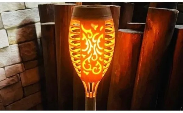 Lampada solare a LED MINISPARK BAMBOO LED/1,8W/5,5V IP44 beige