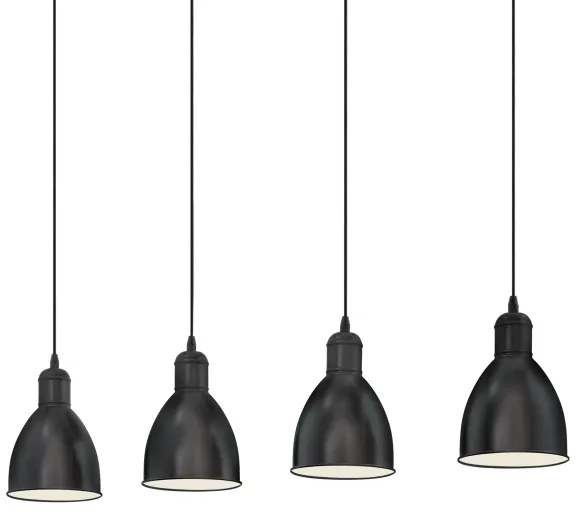 Eglo 49466 - Lampadario PRIDDY 4xE27/60W/230V