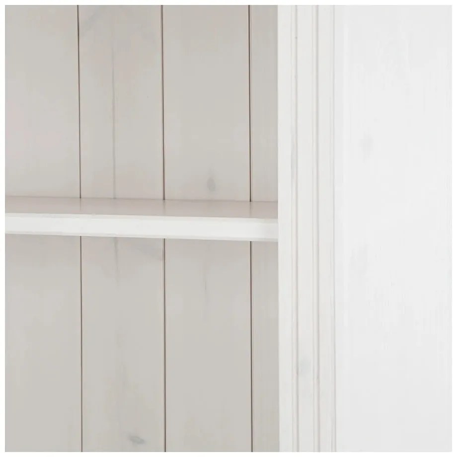 Libreria bianca in pino massiccio 74x223x37 cm Anita – Støraa