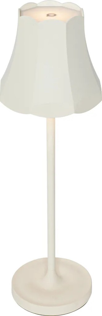 Lampada da tavolo retrò ricaricabile IP44 bianco sporco - Granny
