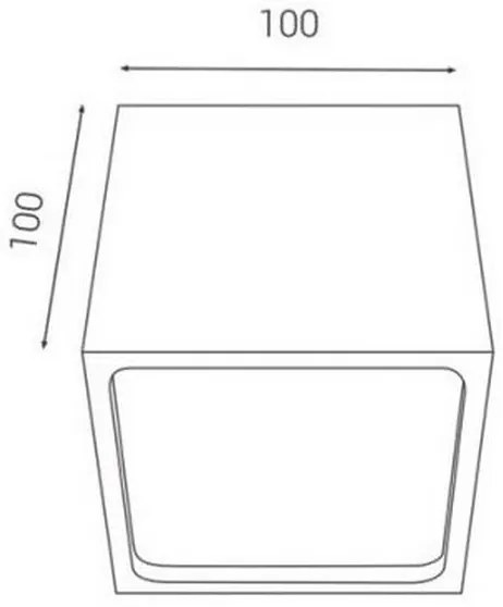 LED2 - Plafoniera LED da esterno CUBE LED/12W/230V antracite IP54