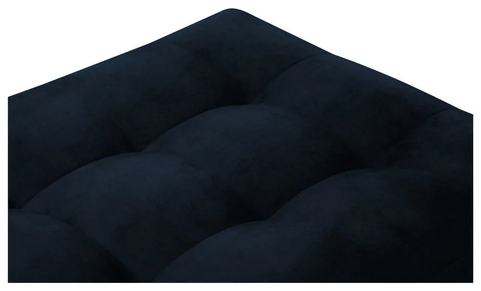 Poggiapiedi in velluto blu Santo - Milo Casa