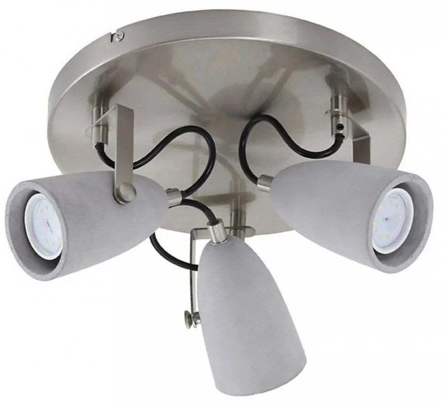 Briloner 2529-032 - Luce Spot a LED THIMBLE 3xGU10/5W/230V calcestruzzo