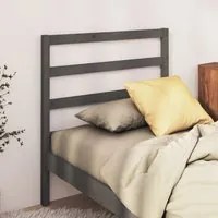 Testiera per Letto Grigia 96x4x100 cm in Legno Massello di Pino cod mxl 46137