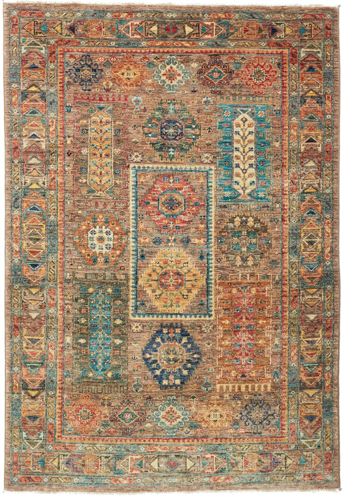 Samarkand Tappeto orientale 130x180 Marrone (Pakistan) Annodato A Mano