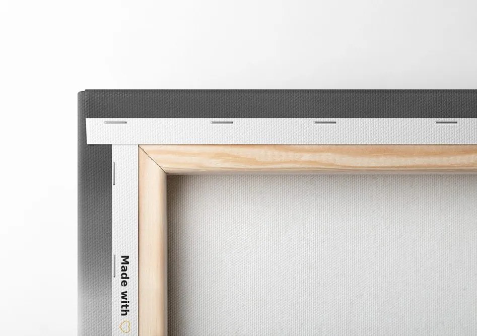 Stampa su tela – Equilibrio di pietre e farfalla in bianco e nero