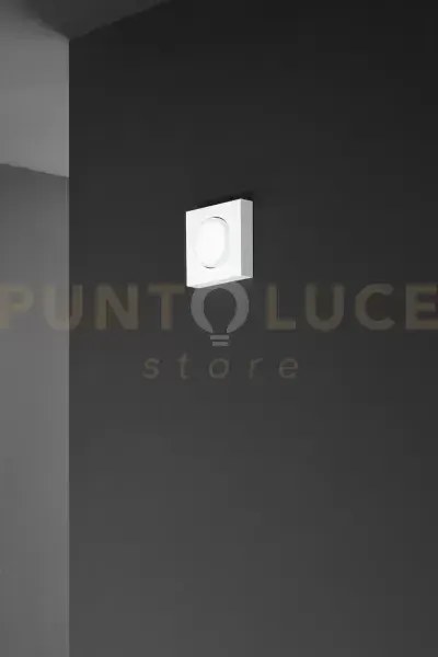 Bottone plafoniera in metallo bianco opaco 1 luce attacco gx53 11,5cm