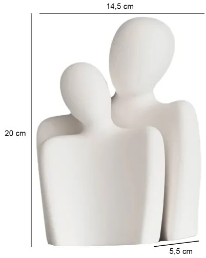 Decorazione da tavolo, 20 x 5,5 x 14,5 cm, bianco