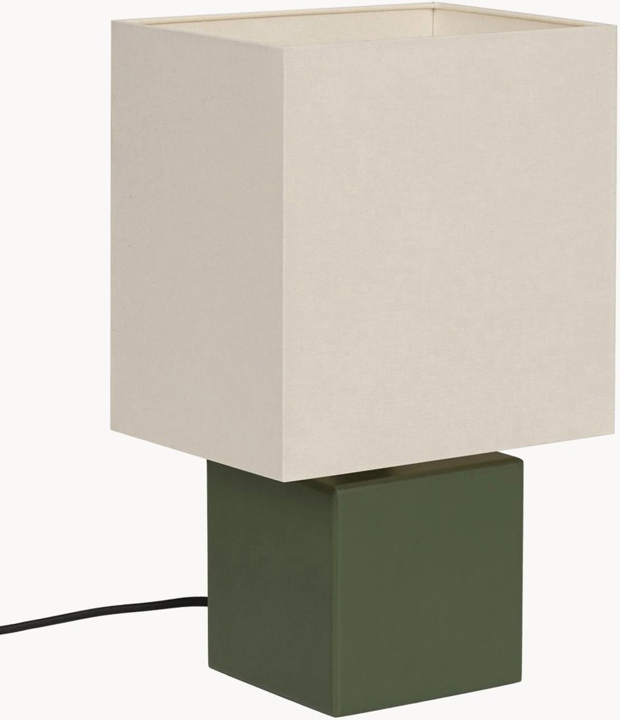 Lampada da tavolo con base in legno di faggio Zam