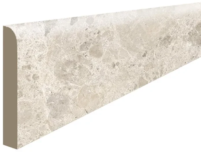 Piastrella battiscopa Nizza in gres porcellanato beige L 120 x H 6.5 cm x Sp 6.5 mm confezione da 9.6 ml