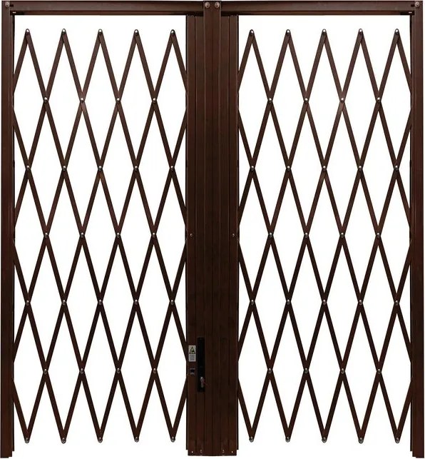 Grata di sicurezza blindato DibiBlind 2 ante, in acciaio verniciato marrone 119 x 155 cm