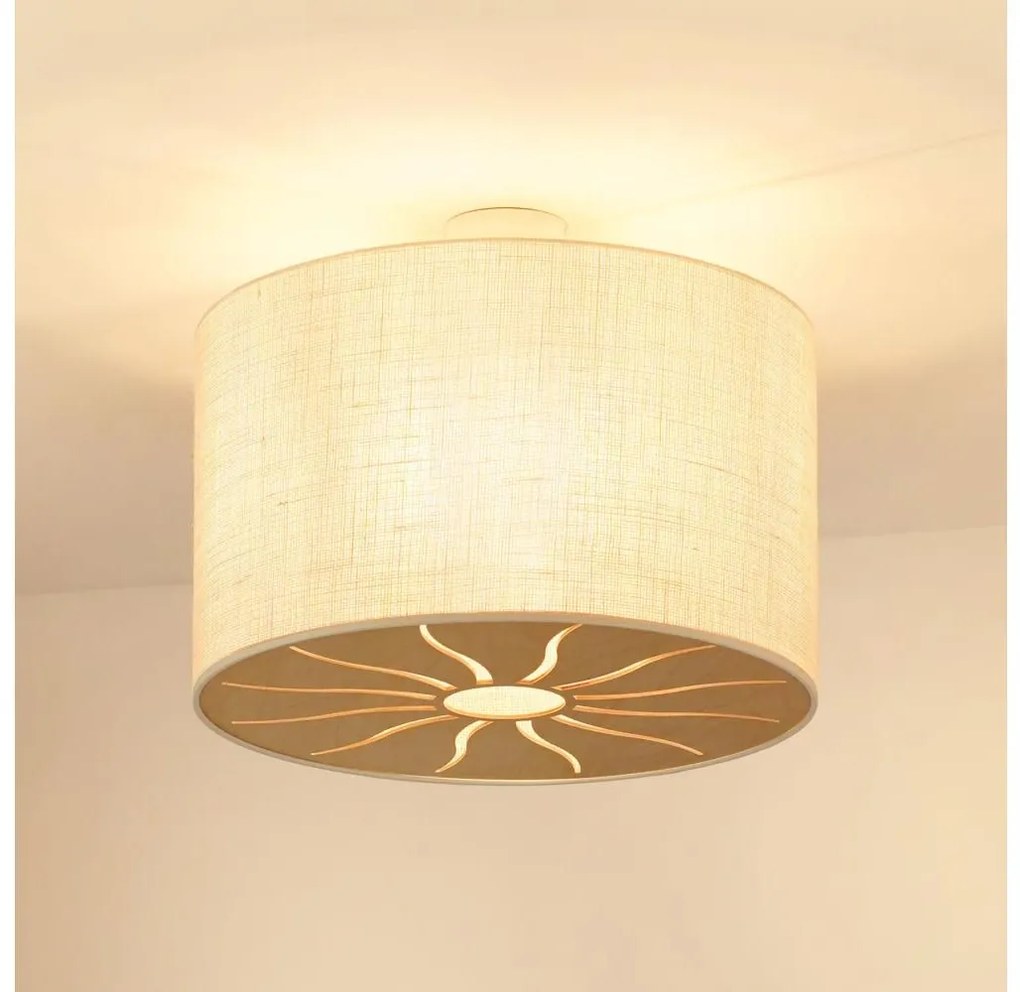 Brilagi - Plafoniera COUNTRY ROLLER 1xE27/15W/230V Ø 50 cm crema