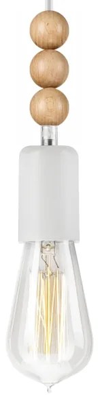 Lampadario a cavo SIMON 1xE27/60W/230V bianco