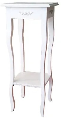 Colonna FRANCESCA in legno arte povera con struttura in pioppo BIANCO E ARGENTO