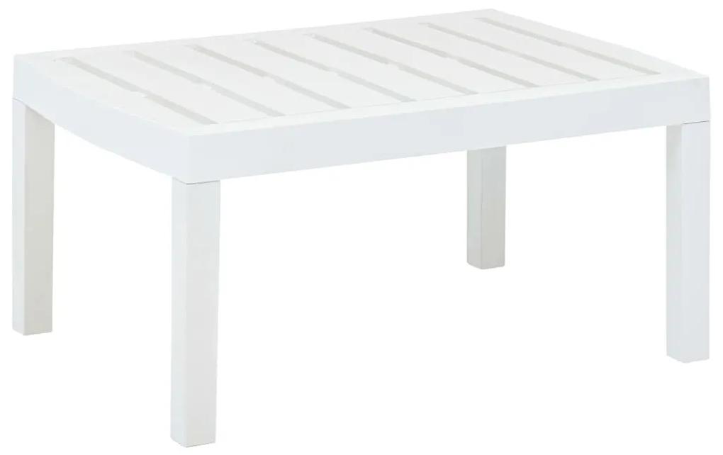 Tavolo da giardino bianco 78x55x38 cm in plastica