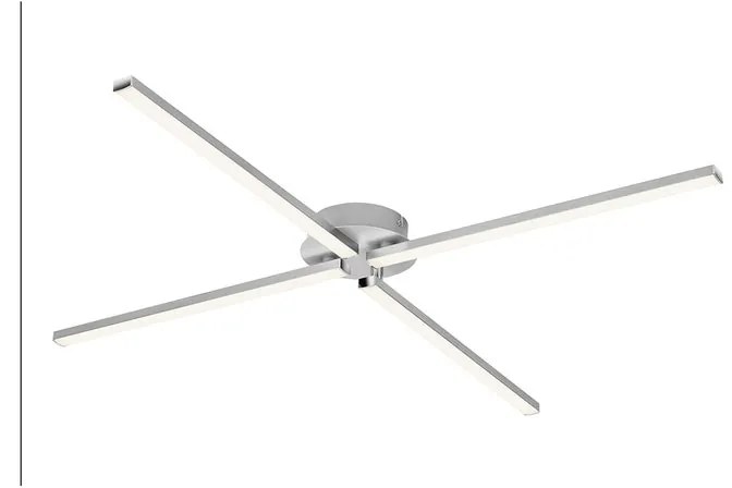 Plafoniera LED moderno Go, argento 78x78 cm, luce calda