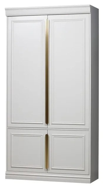 Armadio grigio chiaro in pino massiccio 110x215x44 cm Organize – WOOOD