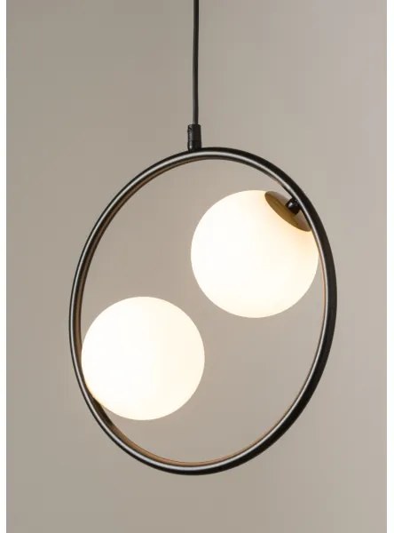 Lampadario a sospensione con filo AQUA 2xG9/12W/230V nero