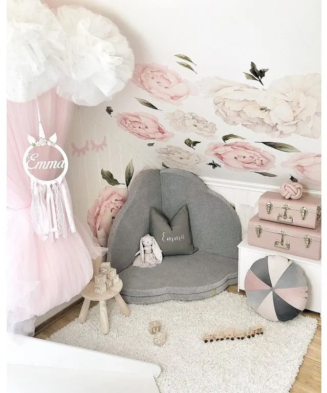 Tappeto da gioco a forma di nuvola in gommapiuma: grigio chiaro