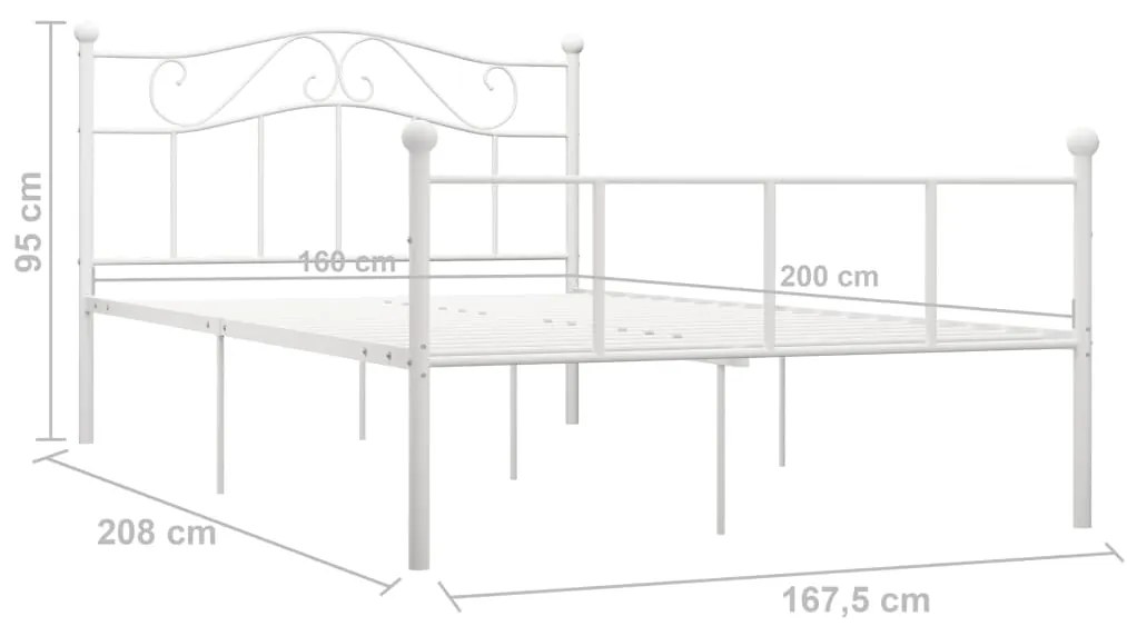 Giroletto Bianco in Metallo 160x200 cm