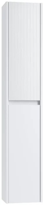 Colonna per mobile bagno Niwa 2 ante P 27 x L 30 x H 160 cm laccato opaco bianco con vetro bianco