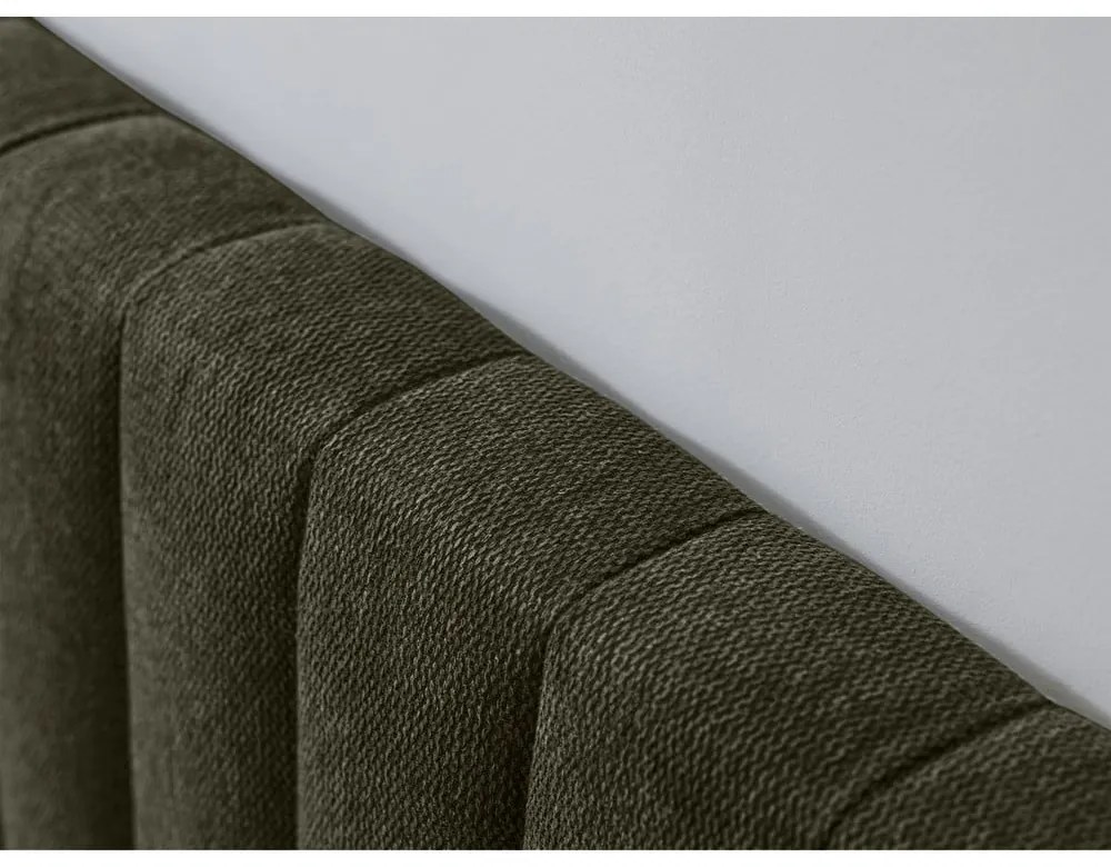 Letto matrimoniale verde scuro/naturale con griglia 160x200 cm Oceane - Bobochic Paris