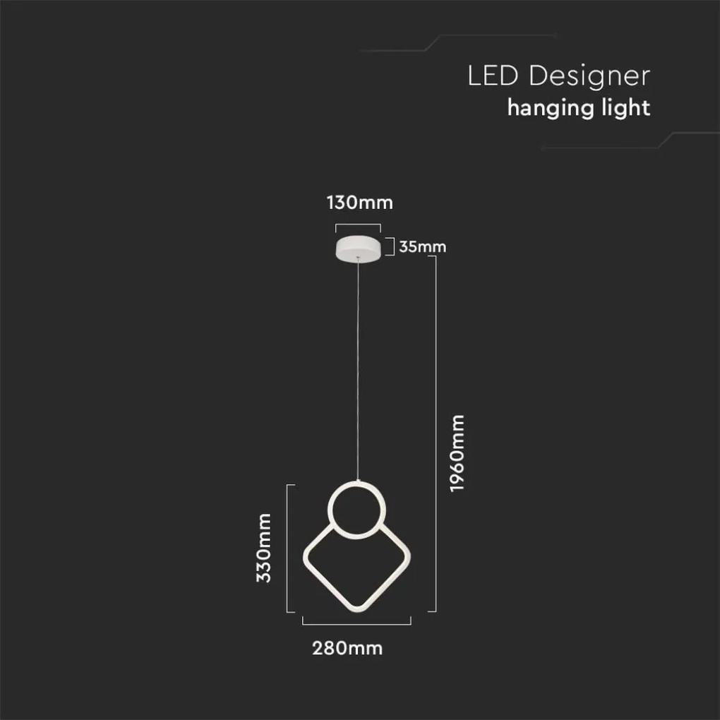 Lampadario LED a Sospensione 12W dal Design Moderno 28*196cm Colore Bianco 4000K SKU-15338