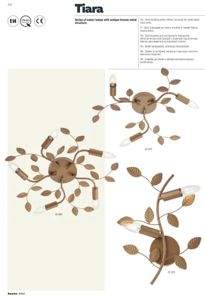 Redo 02-981 - Lampadario a plafone TIARA 7xE14/28W/230V