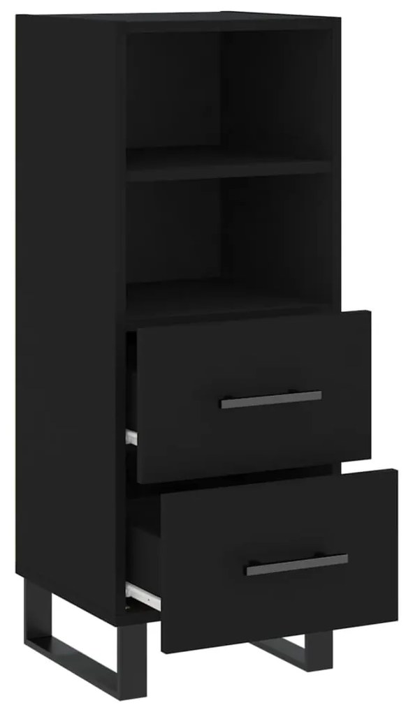 Credenza nero 34,5x34x90 cm in legno multistrato