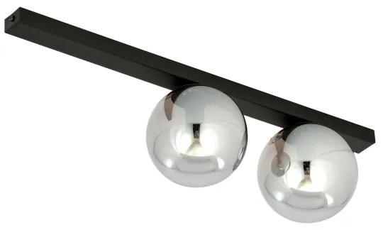 Plafoniera FIT 2xE14/10W/230V nero/grigio