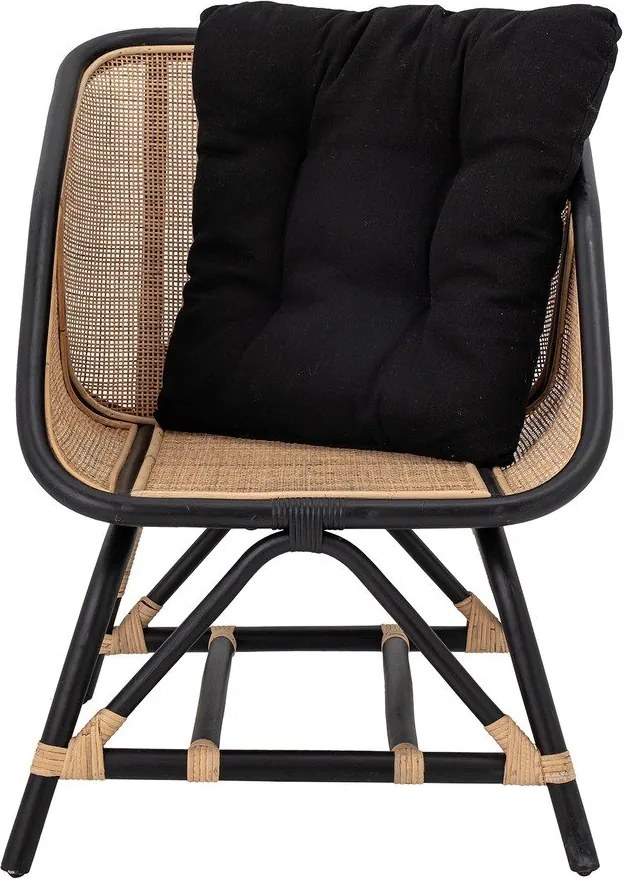 Poltrona nera e beige con intreccio Loue - Bloomingville