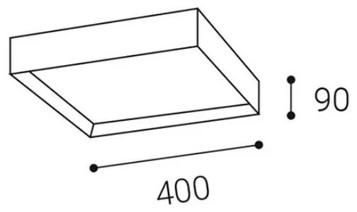 LED2 - Plafoniera LED MILO LED/30W/230V nera 3000/4000K