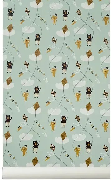 Tapete Kite von Ferm Living - Mint/ Bunt