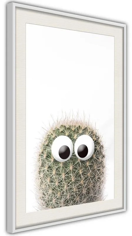 Poster  Funny Cactus II  Cornice Quadri Cornice d'oro con passe-partout, Larghezza x Altezza Home decor 30x45