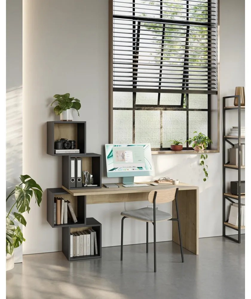 Scrivania in rovere 60x154 cm Cubik - Marckeric