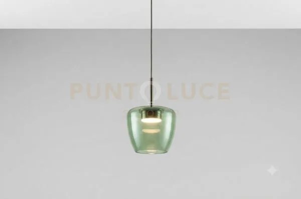 Sospensione 1 luce attacco gx53 con cavo cm 250 con vetro 1236 picc...