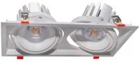 Faretto incasso doppia lampada LED 60W AR111 luci soffitto negozio 230V 5400lm COLORE BIANCO LUCE 6000K