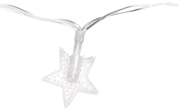 Aigostar - Catena luminosa natalizia LED da esterno 100 LED/8 funzioni 3xAA 10 m IP44 bianco freddo