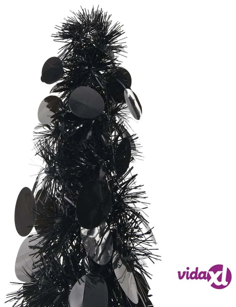 vidaXL Albero di Natale Artificiale Apribile Nero 180 cm PET