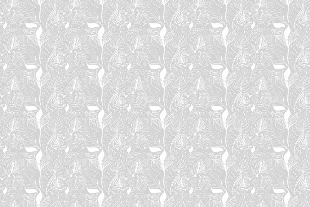 Carta da parati – Foglie magiche in versione grigia