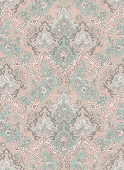 Cole & Son Carta da parati Pushkin - Plaster Pink & Green