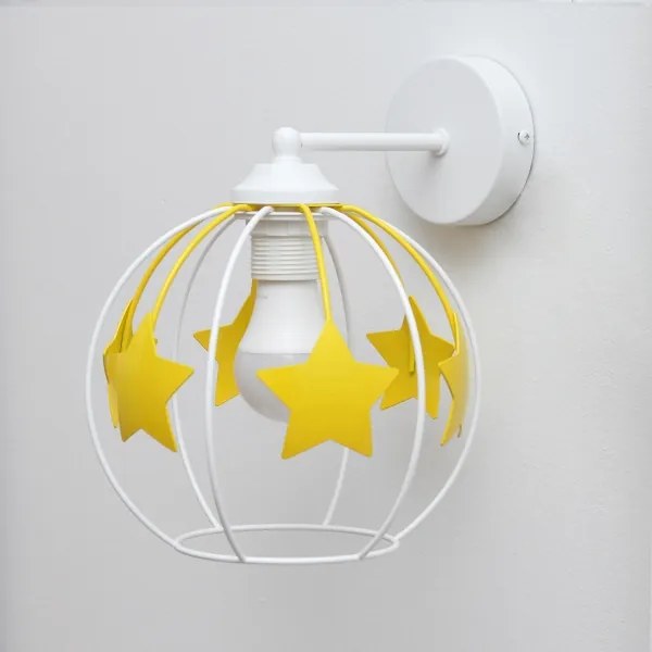 Applique per bambini STARS 1xE27/15W/230V giallo/bianco