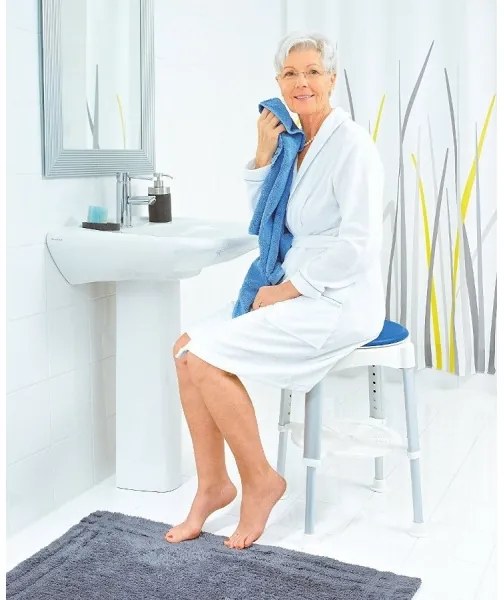 Ridder - Sgabello girevole 58x35,5 cm blu/bianco