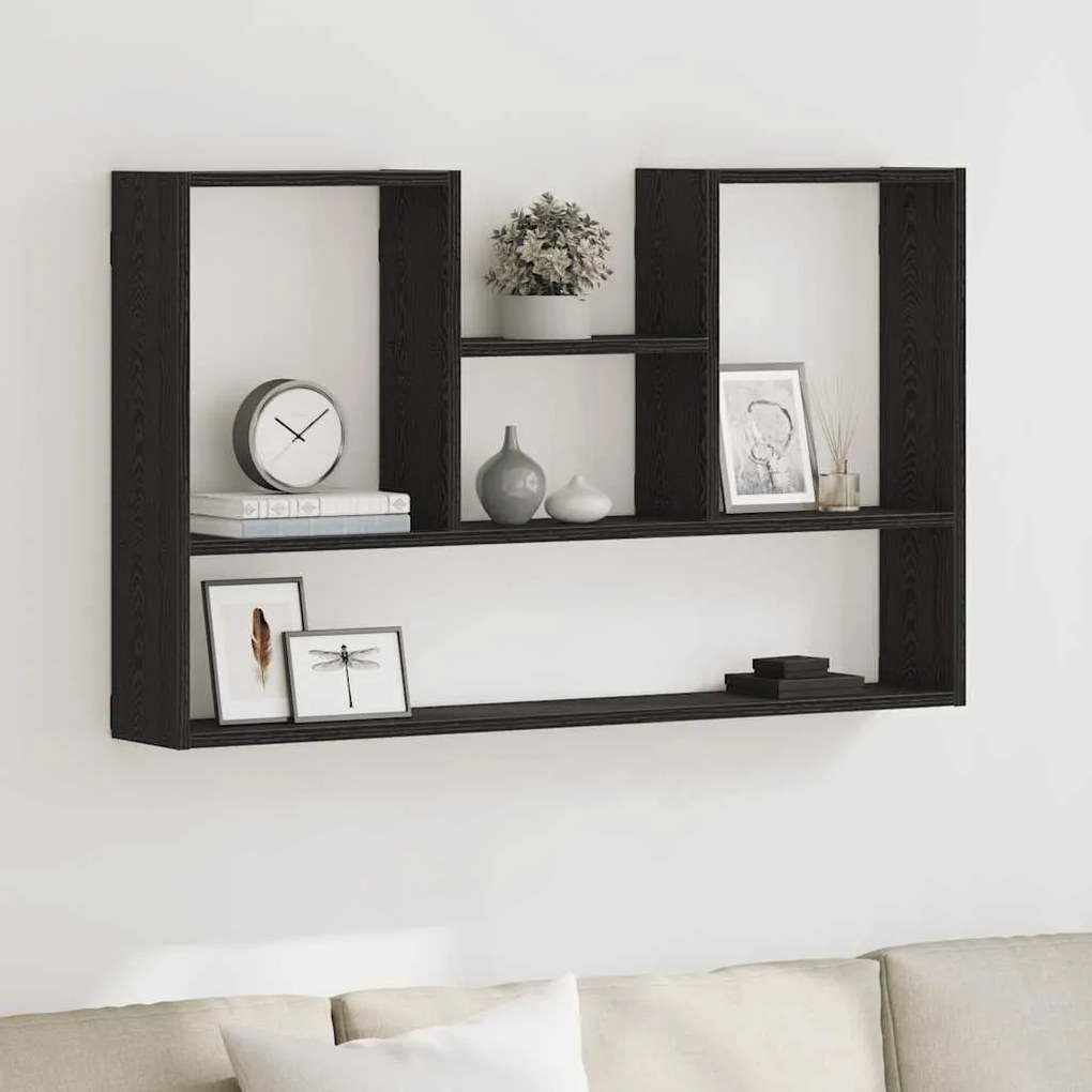 Mensola A Muro Rovere Nero 99x15x60 Cm İn Truciolato /