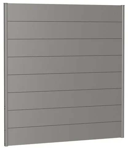 Frangivista in acciaio metallizzato grigio BIOHORT L 180 x H 182 cm, spessore 44 mm