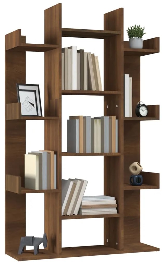 Libreria rovere marrone 86x25,5x140 cm in legno multistrato