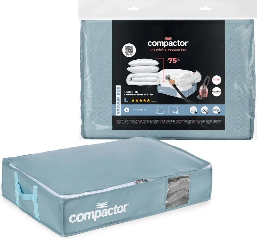 Organizer per sottoletto sottovuoto in plastica 65x45x15,5 cm Blue Edition – Compactor